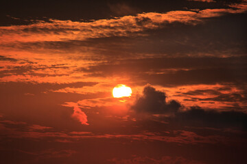 都会の夕景