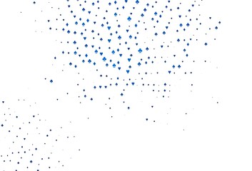 Light BLUE vector texture with playing cards.