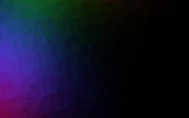 Dark Multicolor, Rainbow vector abstract mosaic backdrop.