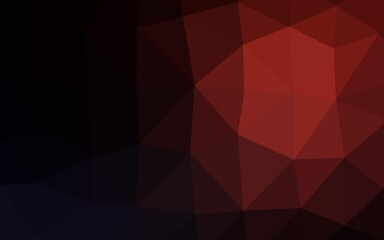 Dark Red vector triangle mosaic texture.