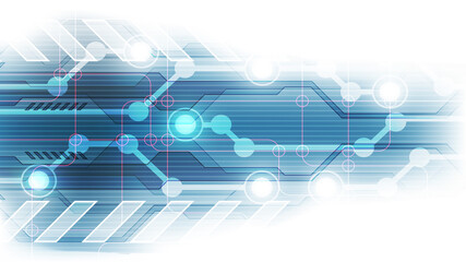 Vector Abstract futuristic speed technology, Illustration high digital technology blue and red color concept