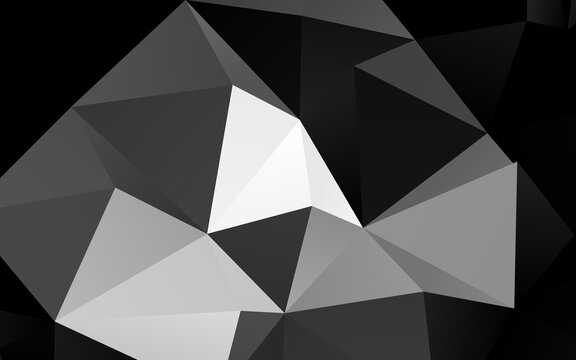 Light Silver, Gray vector polygonal template. © Dmitry