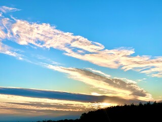 sunset in the mountains