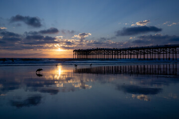 Obraz premium Crystal Pier Reflections, San Diego, CA