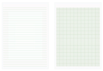 Lines and squares sheet paper. vector