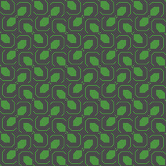 Vector seamless pattern texture background with geometric shapes, colored in green, dark grey colors.