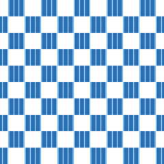 Vector seamless pattern texture background with geometric shapes, colored in blue, white colors.