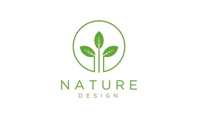 Simple logo of natural vector templates