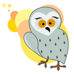 Beautiful and bright illustration of an owl.
