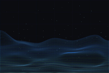 Abstract technology background. Wave electric music and communication. design esp10. © PUN91