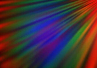 Dark Multicolor, Rainbow vector texture with colored lines.