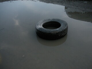 tires in the water