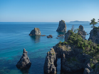 海上アルプスの風景