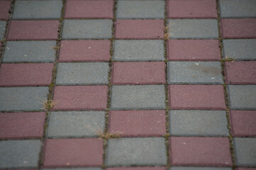 pink grey paving tiles texture or background