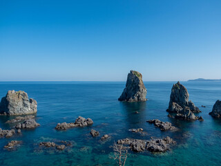 Naklejka premium 海上アルプスの風景