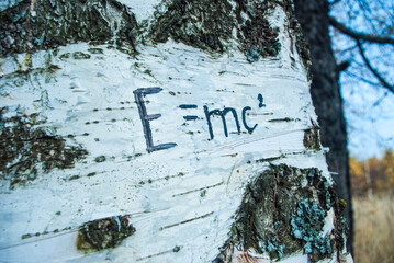 .The famous Ensten formula, the law of conservation of energy.