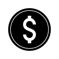 Coin with dollar sign icon