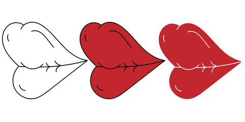 lip hand drawn design vector