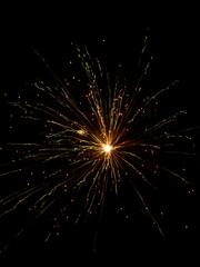 Obraz premium fireworks sparkle background isolated black scene 
