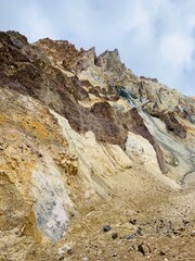 landscape with sky, volcano Mutnovsky, Kamchatka, Russia
