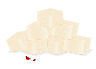 Petha Indian Sweets or Mithai Food Vector