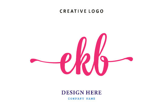 EKB lettering logo is simple, easy to understand and authoritativePrint