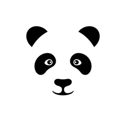 Panda head logo. Isolated panda head on white background © oleg7799