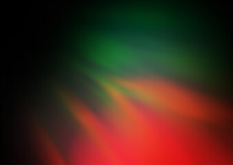 Dark Green, Red vector abstract bokeh pattern.