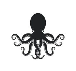 Octopus logo. Isolated octopus on white background © oleg7799