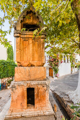 Lycian King Tomb on a street of  Kas Town