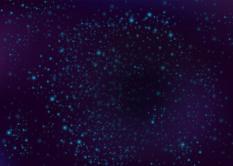 Space. Space background. Stars and galaxies. Night sky. Universe, black background, gradient. Vector