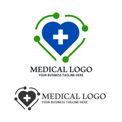 Medical health-care logo design template. Health Care Vector Logo Template. Medical pharmacy logo design.