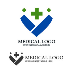 Obraz premium Medical health-care logo design template. Health Care Vector Logo Template. Medical pharmacy logo design.