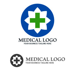 Obraz premium Medical health-care logo design template. Health Care Vector Logo Template. Medical pharmacy logo design.