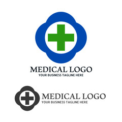 Obraz premium Medical health-care logo design template. Health Care Vector Logo Template. Medical pharmacy logo design.