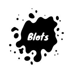 Black Vector blots on the white background.