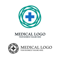 Obraz premium Medical health-care logo design template. Health Care Vector Logo Template. Medical pharmacy logo design.