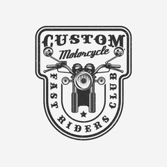 Custom Motorcycle Vintage Badge Emblem