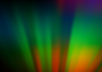 Dark Multicolor, Rainbow vector blurred and colored background.