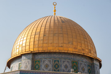 Fototapeta na wymiar The Dome of the Rock from Al-Aqsa Mosque in Palestine