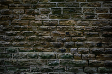 Old Textured Uneven Stone Wall Background