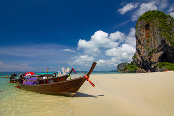 Fototapeta na wymiar Beautiful Phra Nang Beach in Krabi province, Thailand