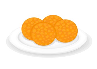 Boondi laddu Indian Sweets or Mithai Food Vector