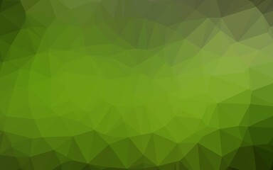Light Green vector shining triangular template.