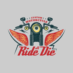 Custom Motorcycle Vintage Badge Emblem