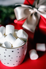 cup of coffee and marshmallows