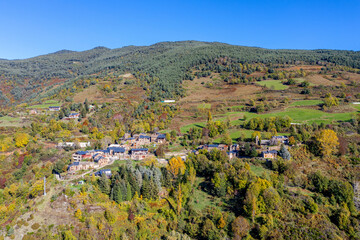 Fototapeta na wymiar Panoramic view of the small mountain town of Ventola, Spain