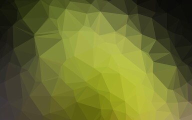 Dark Green, Yellow vector blurry triangle texture.
