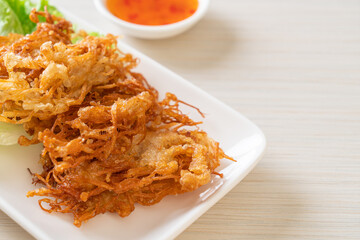 Fried Enoki Mushroom or Golden Needle Mushroom