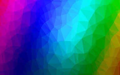 Light Multicolor, Rainbow vector triangle mosaic texture.